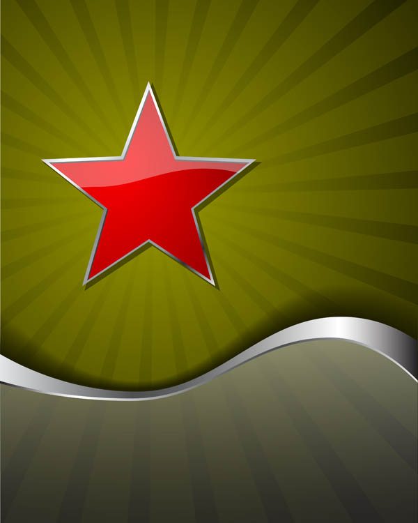 free vector Fivepointed star and the military vector